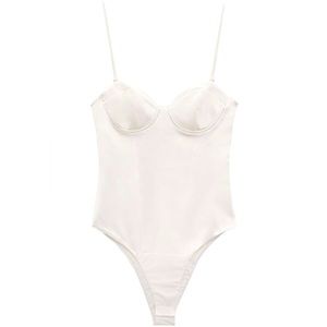 Zara Satin Effect Bustier Bodysuit